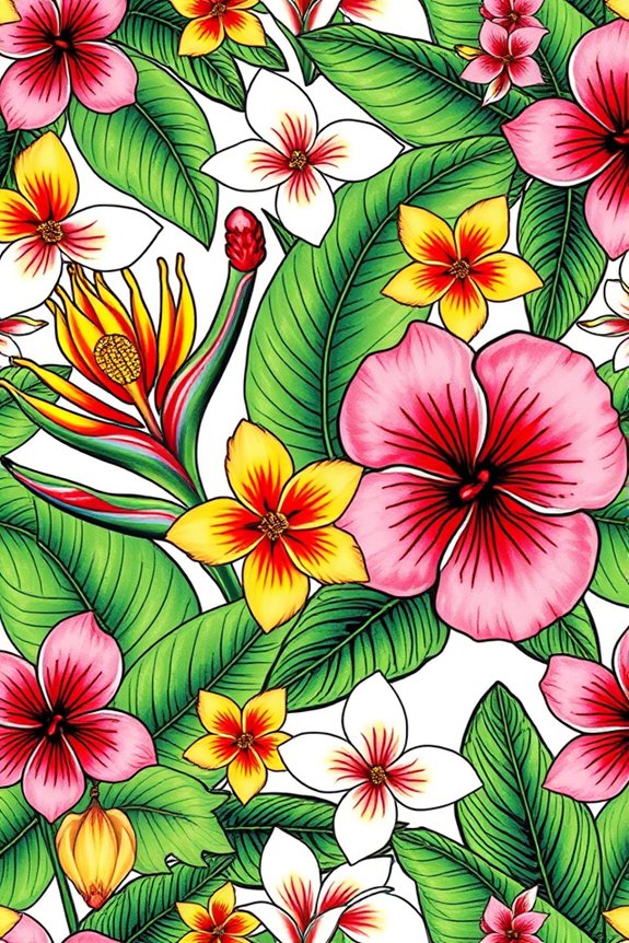 hawaiian flower pattern project