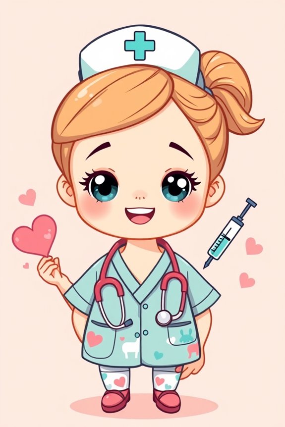 heartwarming nurse illustration project