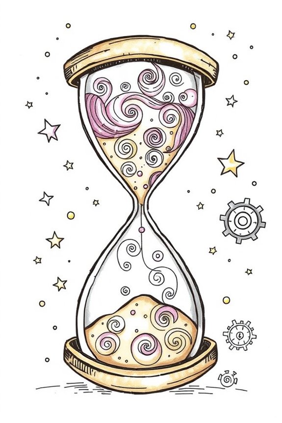 hourglass doodle drawing project