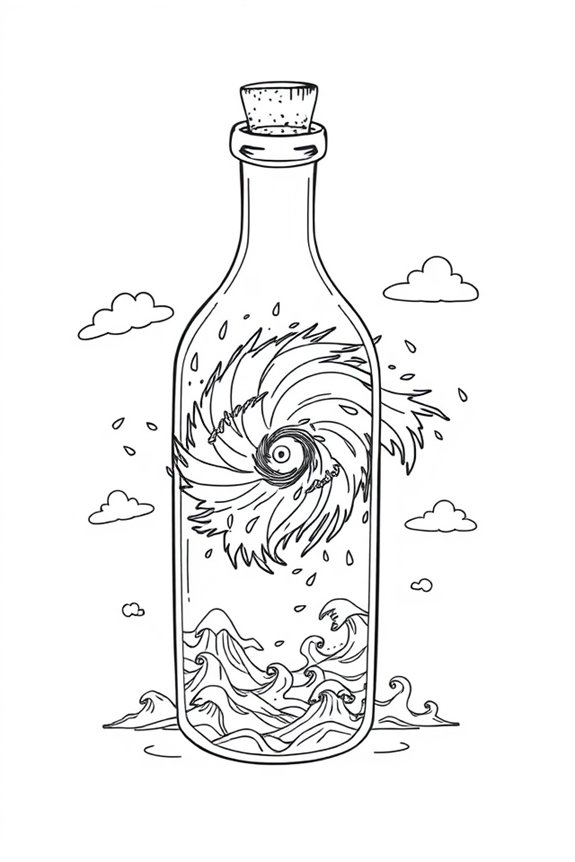 hurricane bottle art project