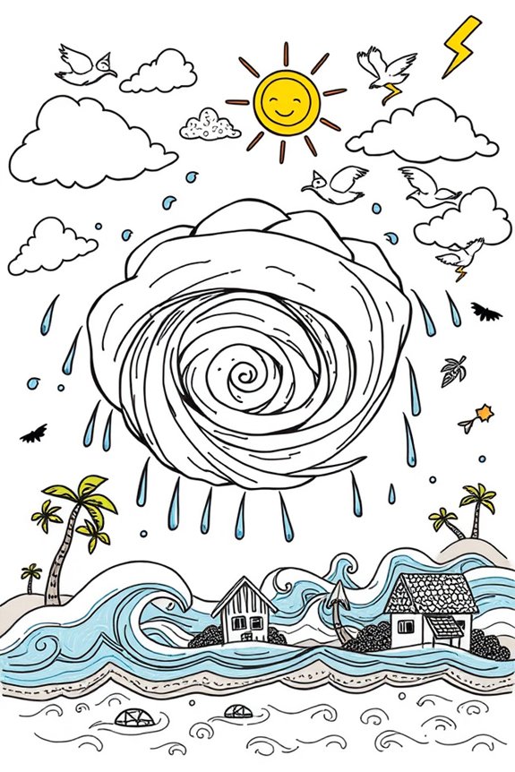 hurricane doodle drawing project