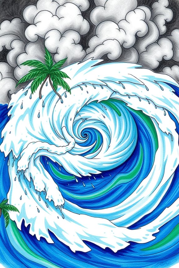 hurricane themed artistic expression