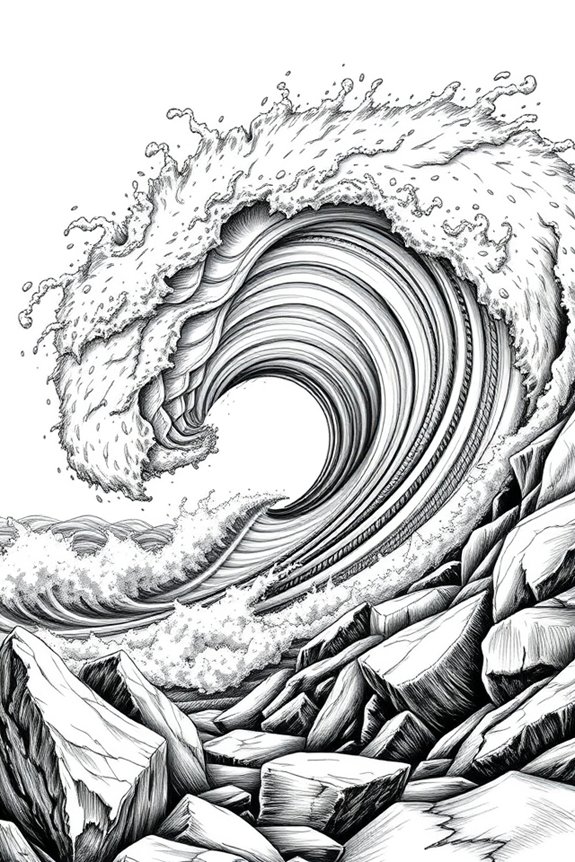 hurricane wave drawing project