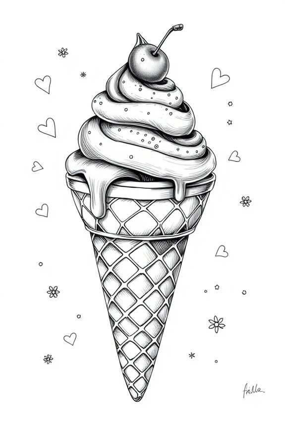ice cream cone drawing