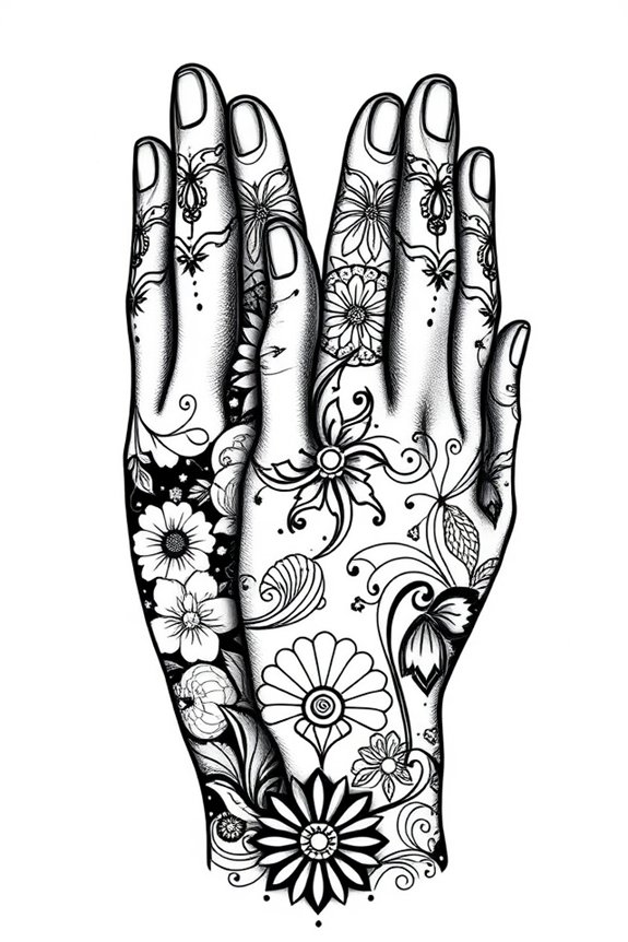 intricate black and white