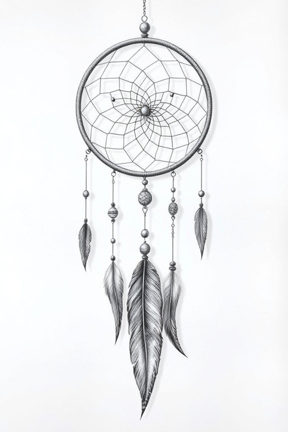 intricate dream catcher illustration