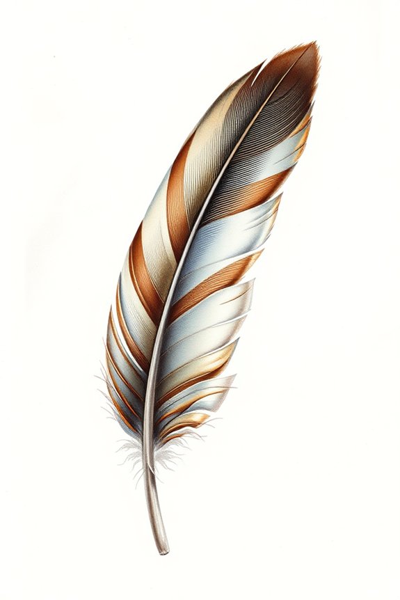 intricate feather tattoo design