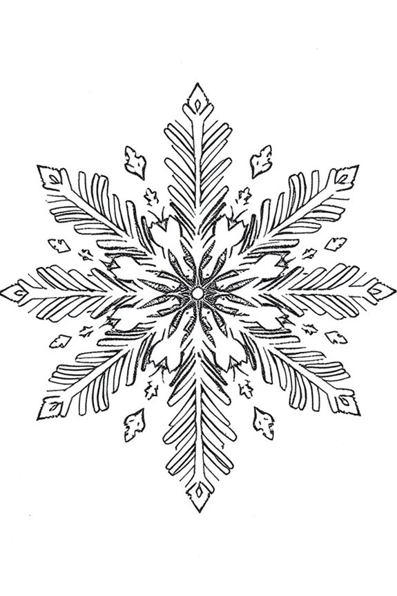 intricate winter snowflake design