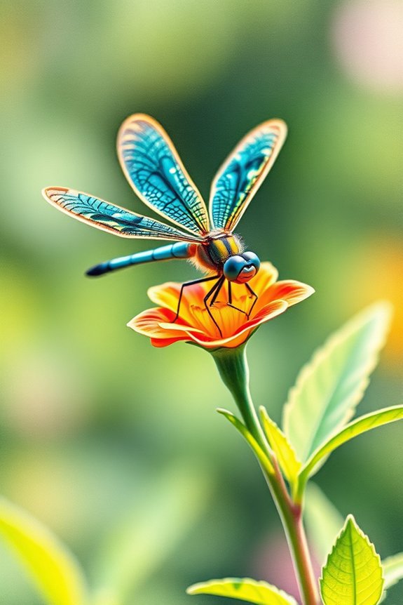 iridescent dragonfly color pencil