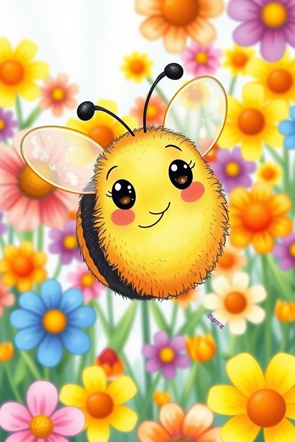joyful bumblebee drawing project