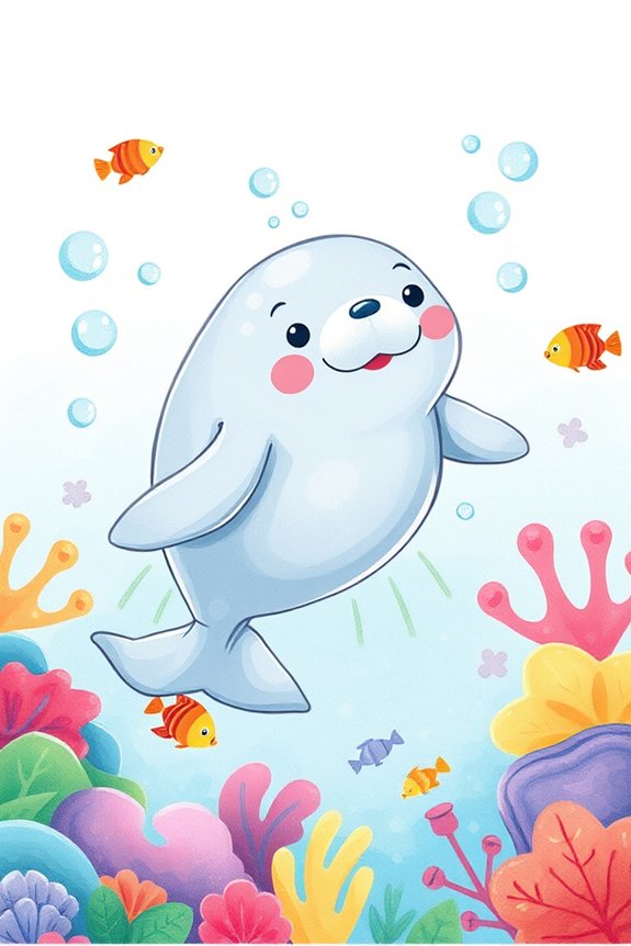 joyful underwater manatee playfulness