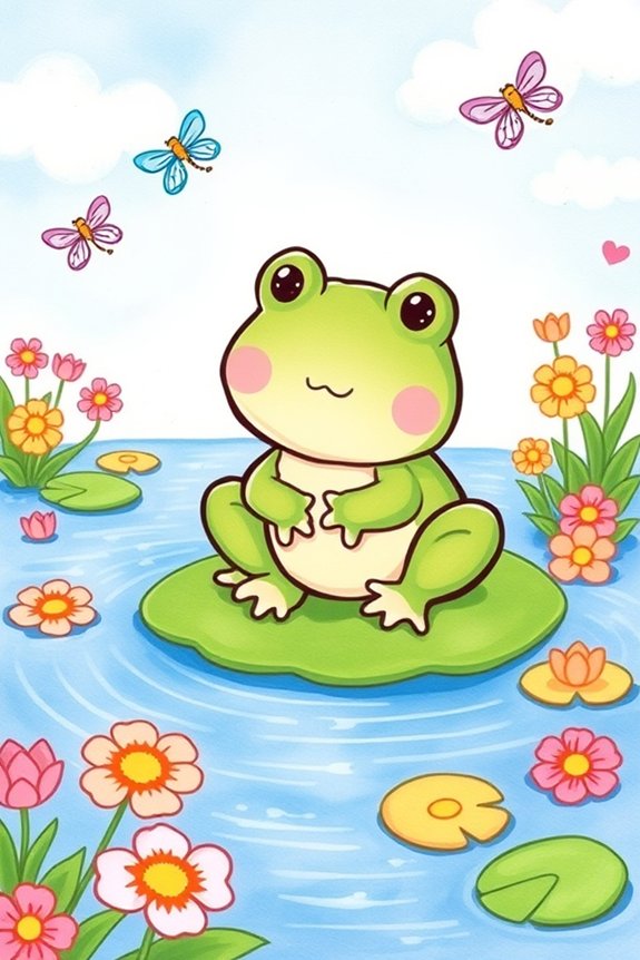 keroppi on lily pad