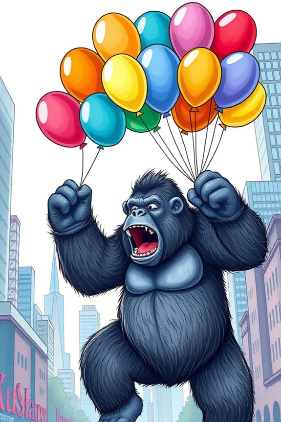 king kong whimsical artwork