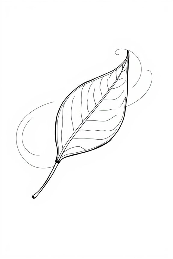 leaf caught in wind