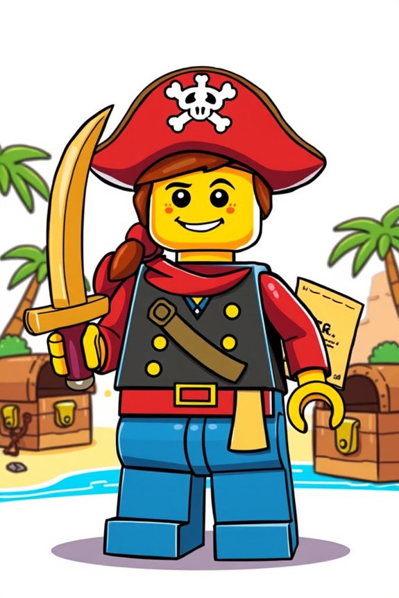 lego minifigure accessory drawing