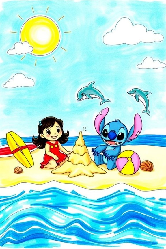 lilo and stitch friendship drawing