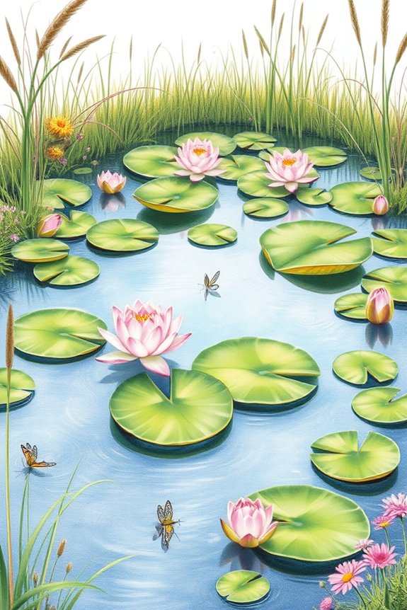 lily pad pond tranquility