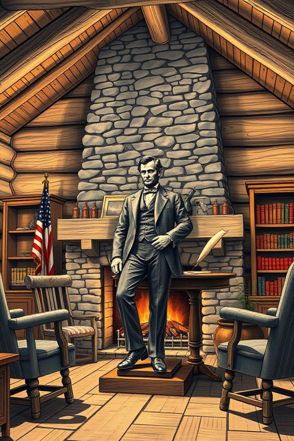 lincoln s cozy cabin drawing
