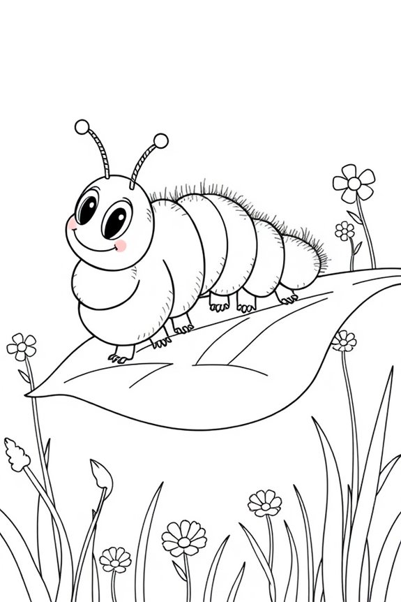 line art caterpillar project