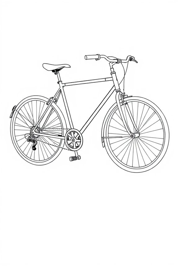 line drawing bicycle project