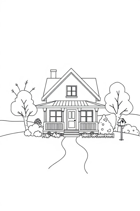 line drawing house project