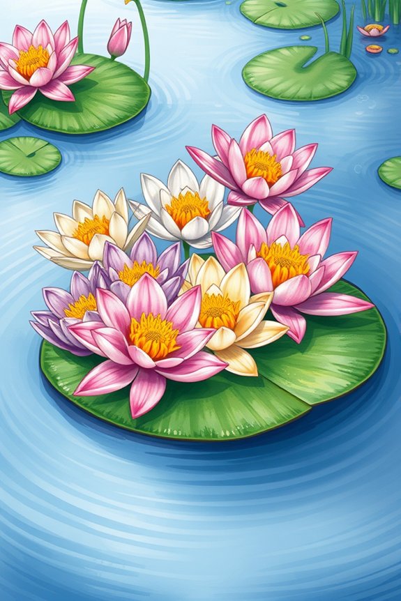 lively pond scene artistry