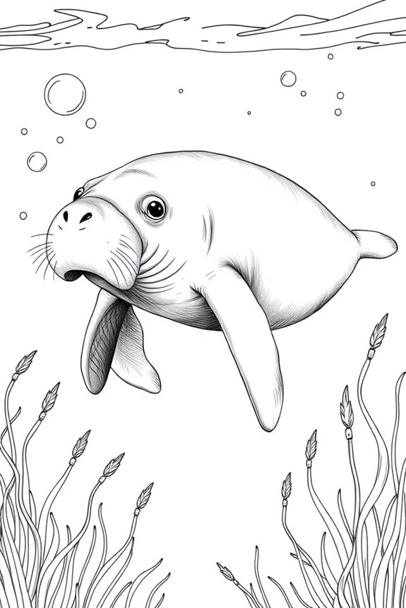 manatee drawing shading techniques