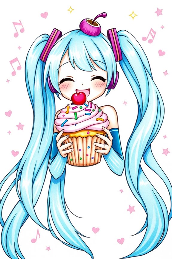 miku s cupcake art project