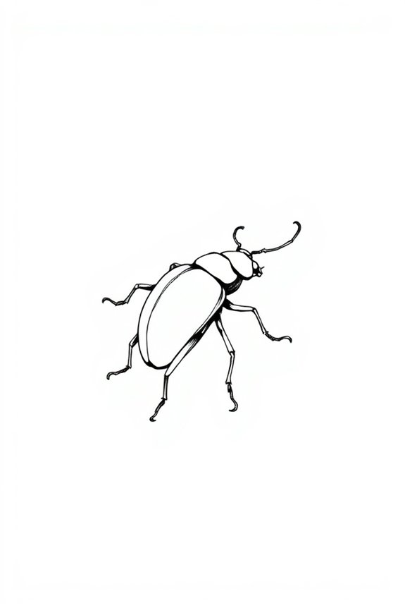 minimalist beetle sketch project