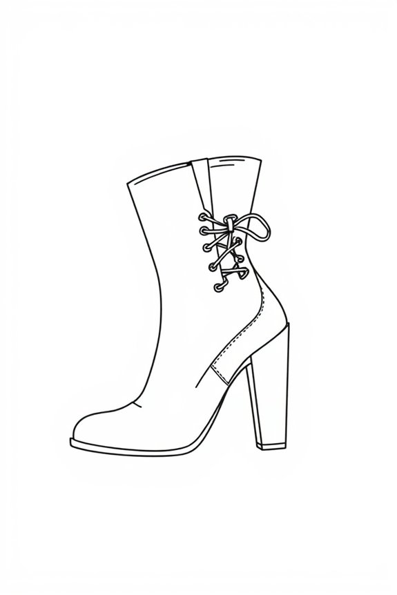 minimalist boot line drawing