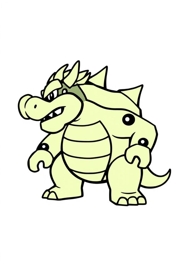 minimalist bowser doodle project