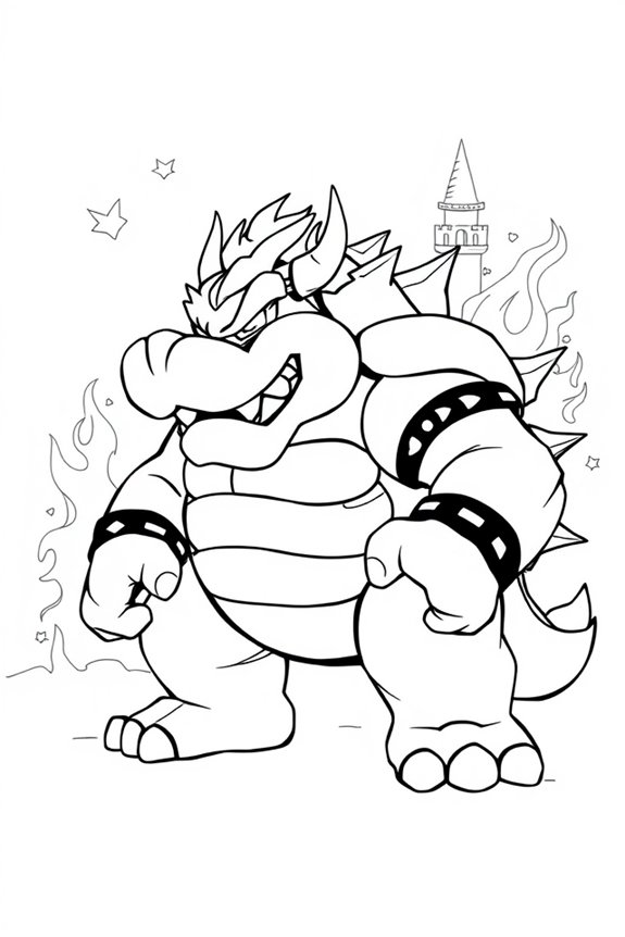 minimalist bowser line art
