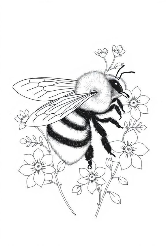 minimalist bumble bee art