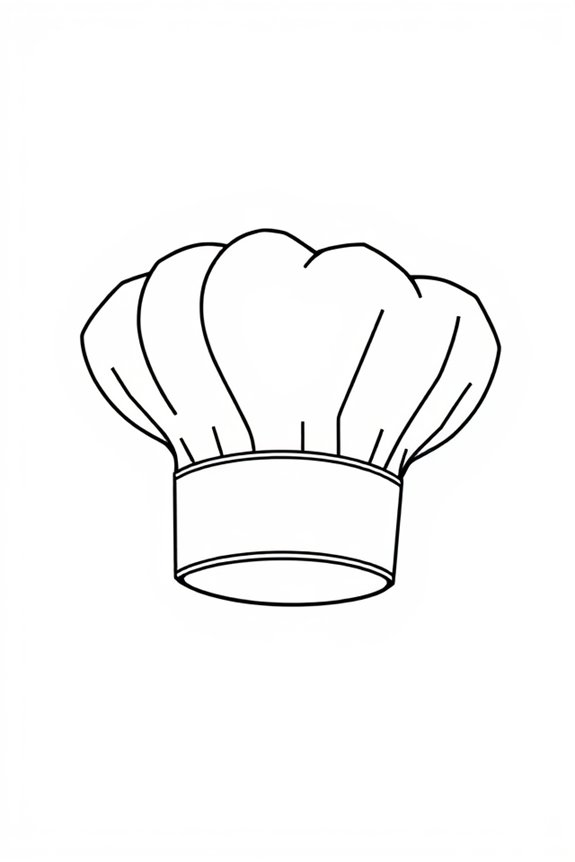 minimalist chef hat drawing