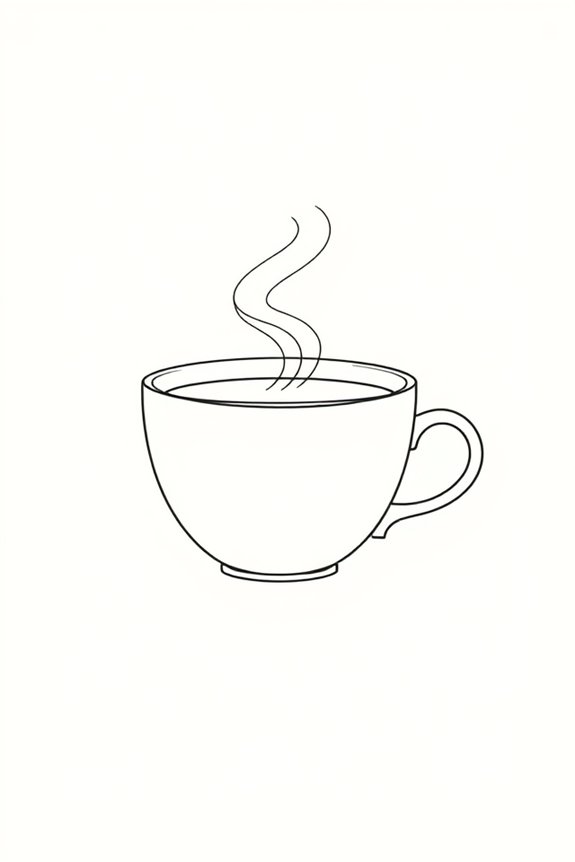 minimalist coffee cup art