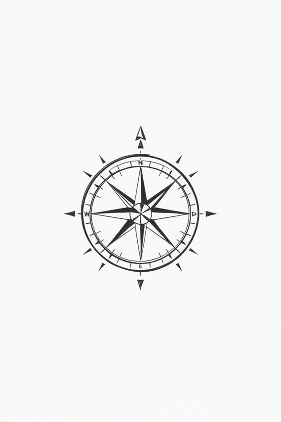 minimalist compass drawing idea