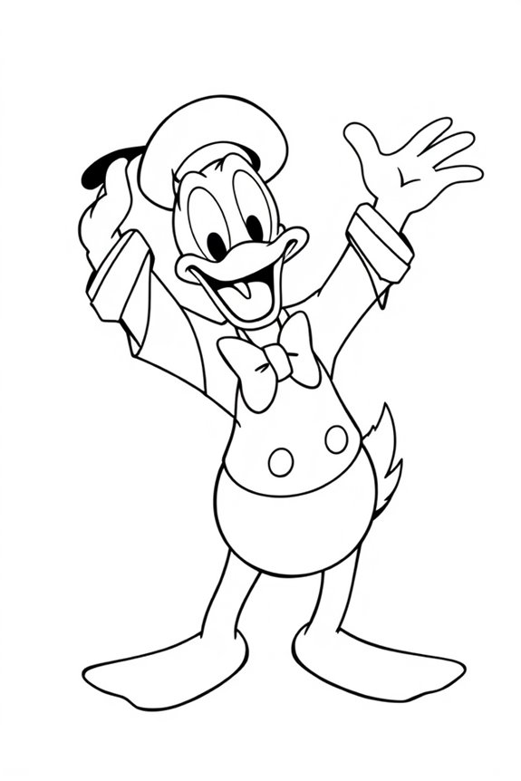 minimalist donald duck art