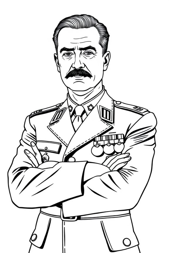 minimalist historical line art