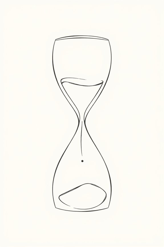 minimalist hourglass sketch project