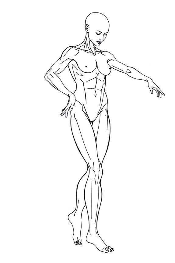 minimalist human anatomy art