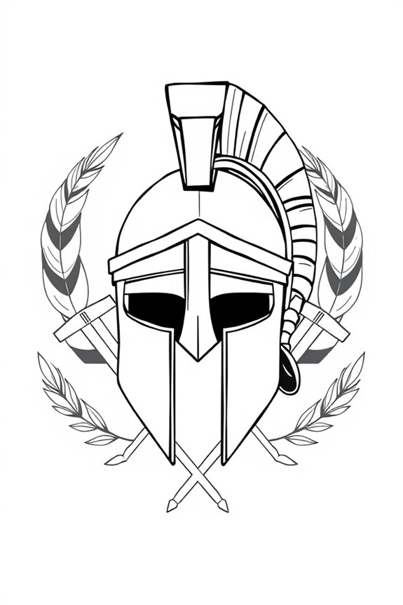 minimalist military helmet art