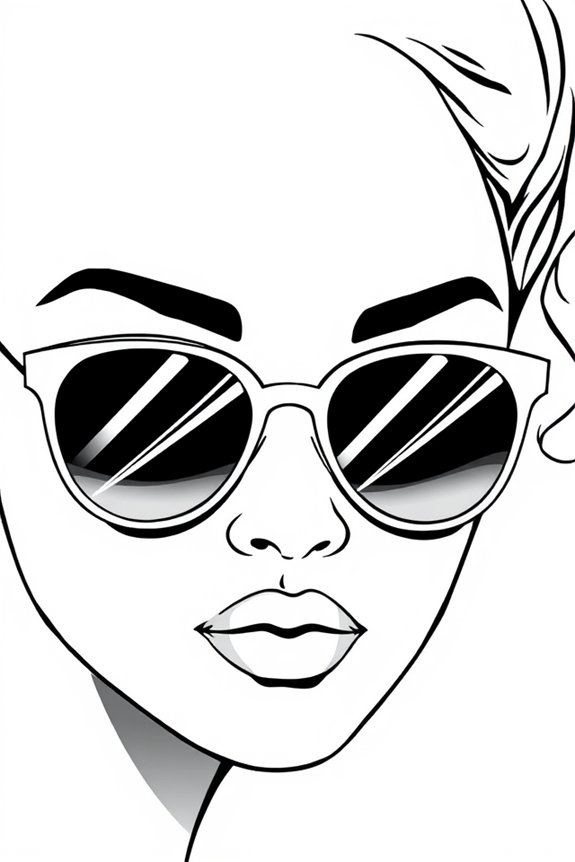 minimalist monoline sunglasses design