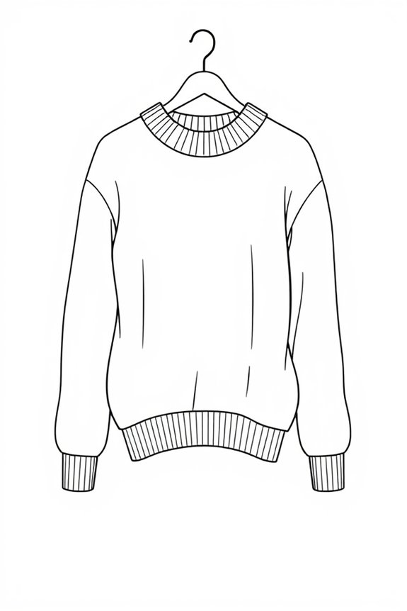 minimalist monoline sweater design