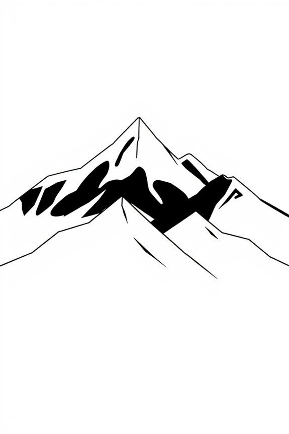 minimalist mountain cap design