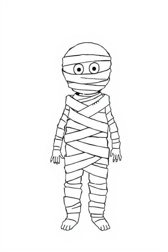minimalist mummy sketch project