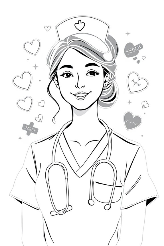 minimalist nurse illustration project