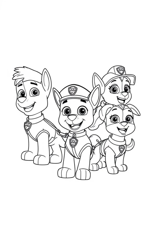 minimalist paw patrol art