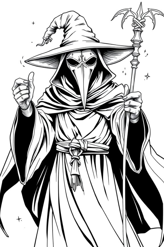 minimalist plague doctor art
