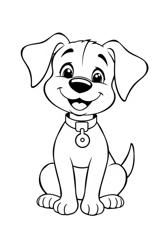 minimalist playful dog design