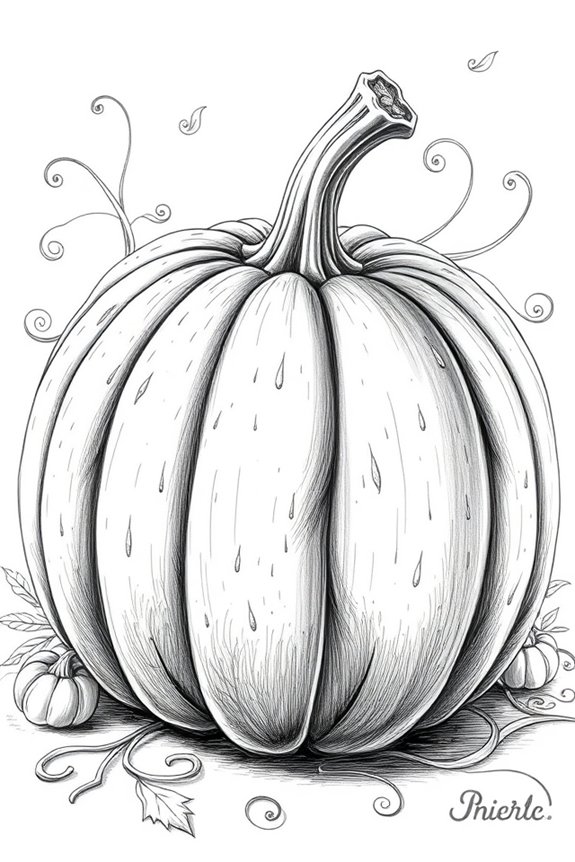minimalist pumpkin sketch project